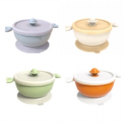 Plastic Baby Suction Bowl With Lid