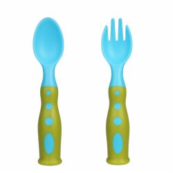 2 Color Baby Spoon Fork Set